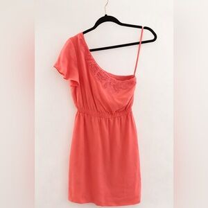 Gianni Bini Peachy Pink One-Shoulder Dress